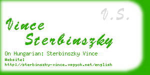 vince sterbinszky business card